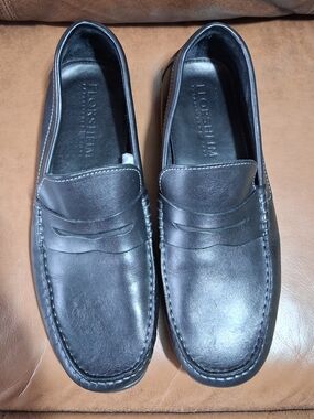 Florsheim Men's Black Leather Penny Loafers Size 10